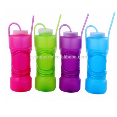 Assorted Colors Promotional Plastic Swirly Straw Cup With Lid 41005