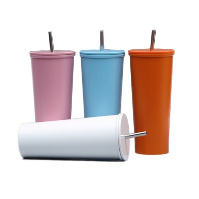 Double Wall Stainless Steel Tumbler with Straw and lid, New Amazon Tumbler Vacuum Insulation